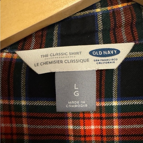 Old Navy Christmas Flannel Size Large - Picture 3 of 3